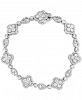 Arabella Swarovski Zirconia Cluster Link Bracelet in Sterling Silver