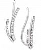Diamond Curved Ear Climbers (1/4 ct. t. w. ) in 14k White Gold