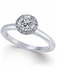 Diamond Halo Engagement Ring (3/4 ct. t. w. ) in 14k White Gold