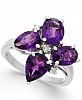 Amethyst (3-7/8 ct. t. w. ) & Diamond Accent Ring in Sterling Silver