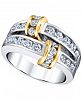 Diamond Channel-Set Statement Ring (1-1/4 ct. t. w. ) in 14k Gold & White Gold