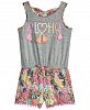 Epic Threads Little Girls Bow-Back Tank Romper, Created for Macy's