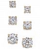 Charter Club Gold-Tone 3-Pc. Set Crystal Stud Earrings, Created for Macy's