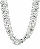 Giani Bernini Interlocking Circle Link Multi-Strand 18" Statement Necklace in Sterling Silver, Created for Macy's