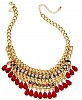 Thalia Sodi Gold-Tone Stone & Crystal Multi-Layer Statement Necklace, 17" + 3" extender, Created for Macy's