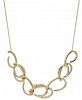 Danori Gold-Tone Pave Link Statement Necklace, 16" + 2" extender, Created for Macy's