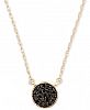 Elsie May Diamond Accent Button Pendant Necklace in 14k Gold, 15" + 1" extender, Created for Macy's