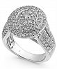 Diamond Oval Cluster Ring (2-1/2 ct. t. w. ) in 14k White Gold
