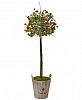 Nearly Natural 4.5' Rose Artificial Topiary with Farmhouse Planter