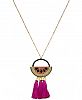 I. n. c. Gold-Tone Multi-Pave & Stone Watermelon Tassel Pendant Necklace, 30" + 3" extender, Created for Macy's