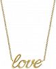 Effy Kidz Children's Scripted "Love" 14" Necklace in 14k Gold