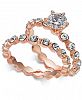 Charter Club Rose Gold-Tone 2-Pc. Set Crystal Rings, Created for Macy's