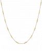 Open Chain & Textured Bar 18" Statement Necklace in 10k Gold