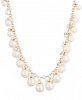 Carolee Gold-Tone Crystal & Imitation Pearl 16" Collar Necklace