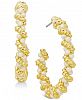 Charter Club Gold-Tone Imitation Pearl Twist Hoop Earrings, Created for Macy's