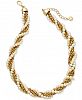 Charter Club Gold-Tone Imitation Pearl and Chain Twist Collar Necklace, 18" + 2" extender, Created for Macy's