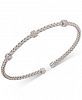 Giani Bernini Round Cz Weave Bangle Stack Bracelet in Sterling Silver, 18K Gold-Plated or Rose Gold-Plated Sterling Silver, Created for Macy's