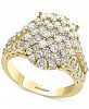 D'Oro by Effy Diamond Cluster Statement Ring (2-1/10 ct. t. w. ) in 14k Yellow, White and Rose Gold