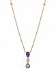 Le Vian Ultraviolet Pearl (9mm), Grape Amethyst (1-1/4 ct. t. w. ) & Diamond Accent 20" Pendant Necklace in 14k Rose Gold
