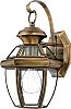 NY8315A - Quoizel Lighting - Newbury - 1 Light Small Wall Lantern Antique Brass Finish with Clear Beveled Glass - Newbury
