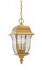 1554-PVD-PB - Designers Fountain - 3 Light Outdoor Hanging Lantern Polished brass - Gladiator