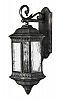 1725BG - Hinkley Lighting - Regal Cast Outdoor Lantern Fixture Black Granite - Water Seedy Glass Panels - Regal