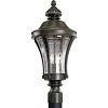 P5438-77 - Progress Lighting - Nottington -Three light post lantern Forged Bronze Finish with Water Seeded Glass - Nottington