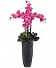 Nearly Natural Dark Pink Phalaenopsis Orchid Artificial Arrangement with Bullet Planter