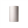 CER-5295-BIS-GU24 - Justice Design - Large Cylinder W/ Perfs Open Top and Bottom ADA Sconce Bisque Finish (Unfinished)Bisque Finish Type - Ambiance