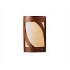 CER-5320W-RRST - Justice Design - Small Lantern Closed Top Outdoor - ADA Sconce Real Rust Finish (Smooth Faux)Smooth Faux - Ambiance