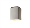 CER-6110W-SLHY - Justice Design - Flush-mount Rectangle Outdoor Harvest Yellow Slate Finish (Textured Faux)Textured Faux - Radiance