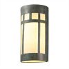 CER-7357W-HMPW - Justice Design - Ambiance - Really Big Prairie Window Open Top and Bottom Outdoor Wall Sconce Hammered Pewter E26 Medium Base IncandescentChoose Your Options - AmbianceG��