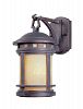 2371-AM-MP - Designers Fountain - Sedona - One Light Outdoor Wall Lantern Mediterranean Patina Finish with Amber Glass - Sedona