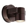 CER-5385-CRB-GU24-MICA - Justice Design - Small Arch Window Open Top and Bottom ADA Sconce Carbon Matte Black Finish (Glaze)Glazed - Ambiance