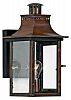 CM8408AC - Quoizel Lighting - Chalmers - 1 Light Wall Lantern Aged Copper Finish with Clear Glass - Chalmers