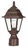 60/547 - Nuvo Lighting - Briton - One Light Outdoor Post Lantern Old Bronze Finish with Clear Shade - Briton