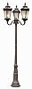 4844 PA - Trans Globe Lighting - Three Light Outdoor Pole Patina Finish with Seeded Glass -
