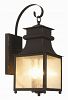 45632 WB - Trans Globe Lighting - Three Light Outdoor Wall Lantern Weathered Bronze Finish with Seeded Glass -