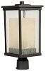 Z3725-OBO-NRG - Craftmade Lighting - Riviera - One Light Large Outdoor Post Mount Oiled Bronze Finish with Clear Seeded/Frosted Amber Glass - Riviera