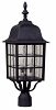 Z575-TB - Craftmade Lighting - Grid Cage - Three Light Outdoor Large Post Mount Matte Black Finish with Seeded Glass - Grid Cage