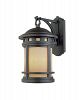 ES2381-AM-ORB - Designers Fountain - Sedona - One Light Outdoor Wall Lantern Oil Rubbed Bronze Finish with Amber Glass - Sedona