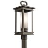 49478RZ - Kichler Lighting - South Hope - One Light Outdoor Post Rubbed Bronze Finish with Satin Etched Cased Opal Glass - South Hope