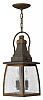 1202SN-LED - Hinkley Lighting - Montauk - LED Outdoor Hanging Lantern Sienna Finish with Clear Seedy Glass - Montauk