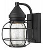 2250BK - Hinkley Lighting - New Castle - One Light Small Outdoor Wall Mount Black Finish with Clear Seedy Glass - New Castle