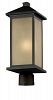 548PHB-ORB-R - Z-Lite - Vienna - One Light Outdoor Post Oil Rubbed Bronze Finish with Tinted Seedy Glass - Vienna