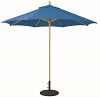 13653 - Galtech International - 9' Octagon Commercial Umberalla 53: Pacific Blue LW: Light WoodSunbrella Solid Colors - Quick Ship -