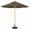 13670 - Galtech International - 9' Octagon Commercial Umberalla 70: Walnut LW: Light WoodSunbrella Solid Colors - Quick Ship -