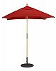 16148 - Galtech International - Cafe and Bistro - 6x6' Square Umberalla 48: Air Blue LW: Light WoodSunbrella Solid Colors -