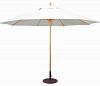 183LW54 - Galtech International - 11' Round Shade with Quad Pulley 54: Natural LW: Light WoodSunbrella Solid Colors - Quick Ship -