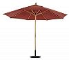 183LW77 - Galtech International - 11' Round Shade with Quad Pulley 77: Sunflower Yellow LW: Light WoodSunbrella Solid Colors -